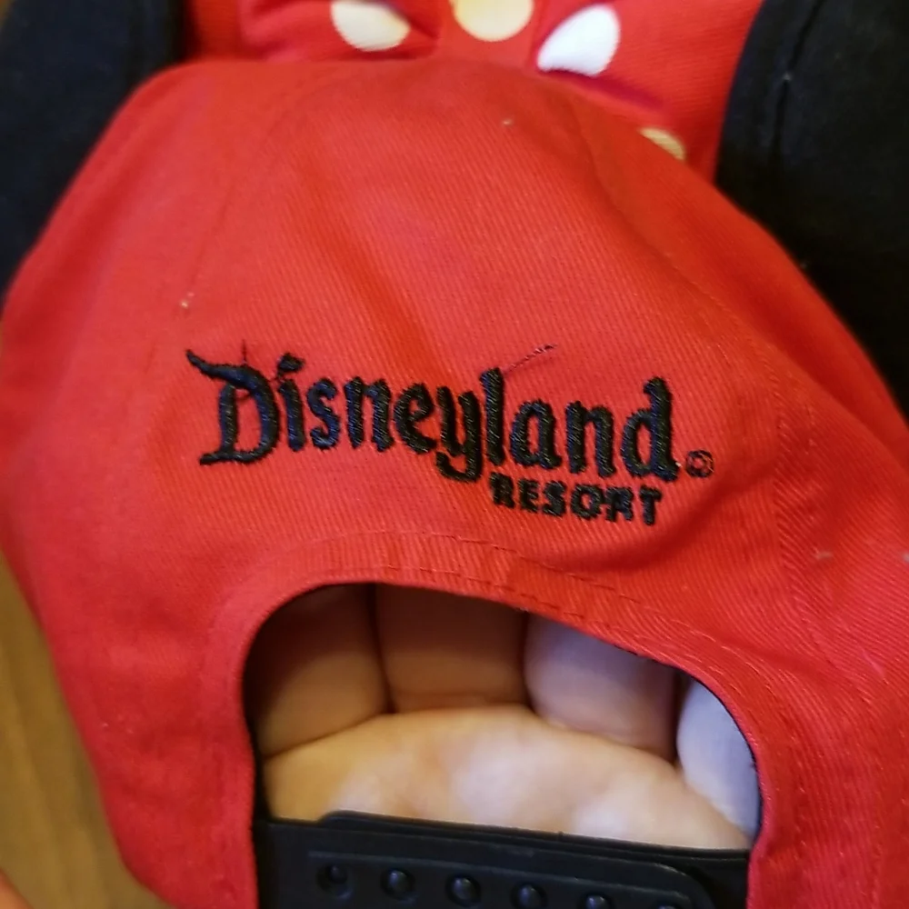 Disney Disneyland Parks Minnie Mouse Ears Hat with Polka Dot Puffy Bow Youth